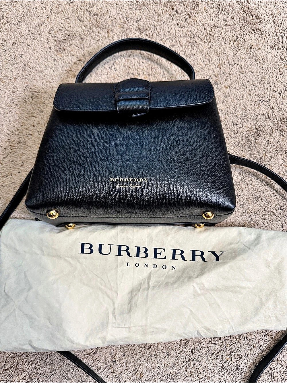 Burberry Black Plaid Shoulder Bag Like New
